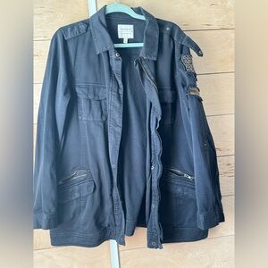 Black‎ Utility Jacket with Patches